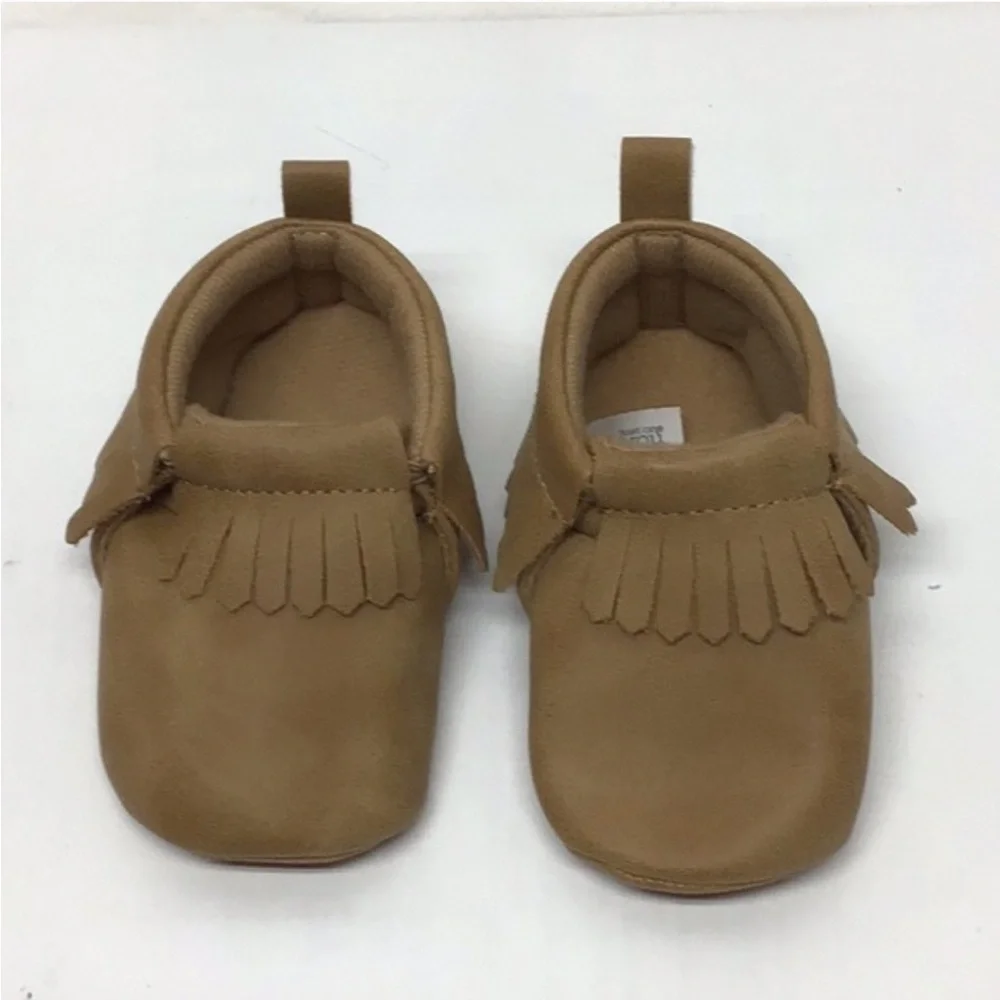 Carters Tan Kids Moccasins